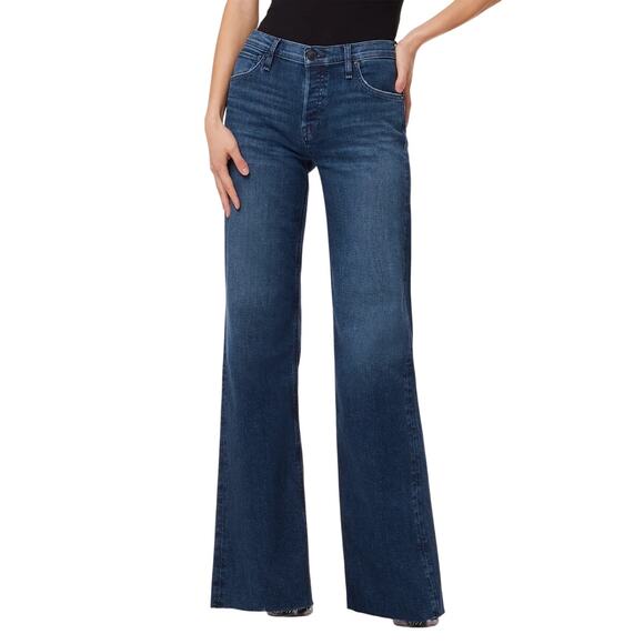 Hudson Rosie High Rise Wide Leg Jeans in Dover Blue